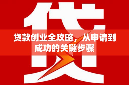 连平贷款创业全攻略，从申请到成功的关键步骤