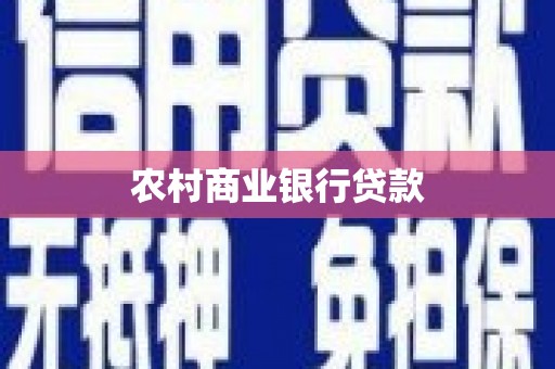 连平农村商业银行贷款