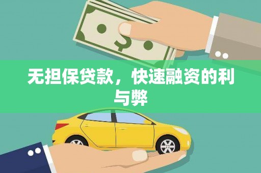 连平无担保贷款，快速融资的利与弊