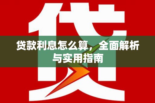 连平贷款利息怎么算，全面解析与实用指南