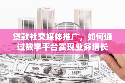 连平贷款社交媒体推广，如何通过数字平台实现业务增长