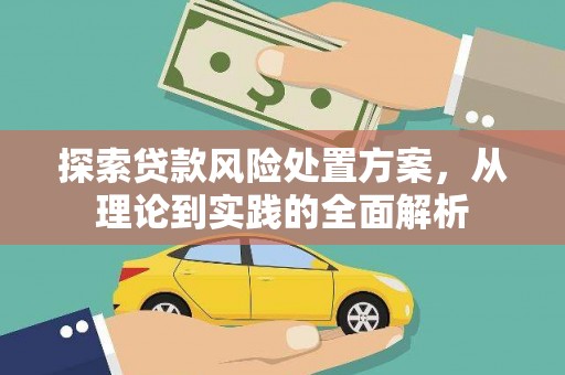 连平探索贷款风险处置方案，从理论到实践的全面解析