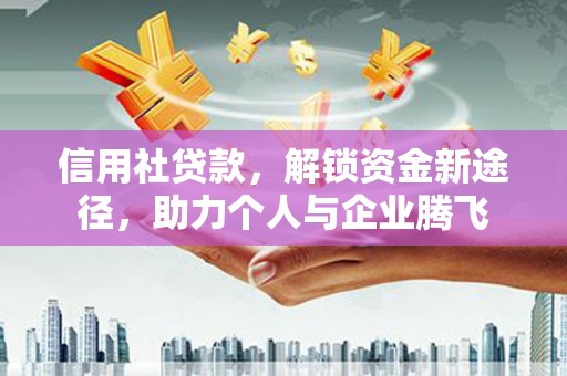 连平信用社贷款，解锁资金新途径，助力个人与企业腾飞