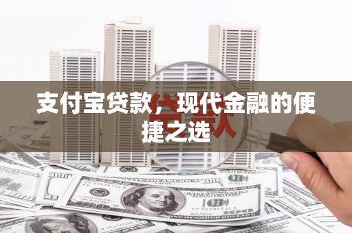 连平支付宝贷款，现代金融的便捷之选