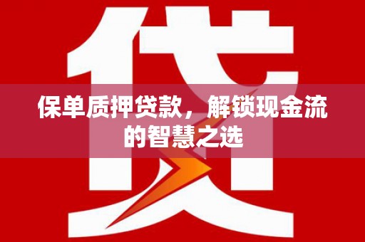 连平保单质押贷款，解锁现金流的智慧之选