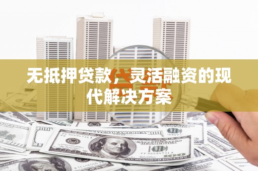 连平无抵押贷款，灵活融资的现代解决方案