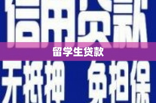 连平留学生贷款