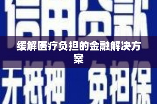 连平缓解医疗负担的金融解决方案