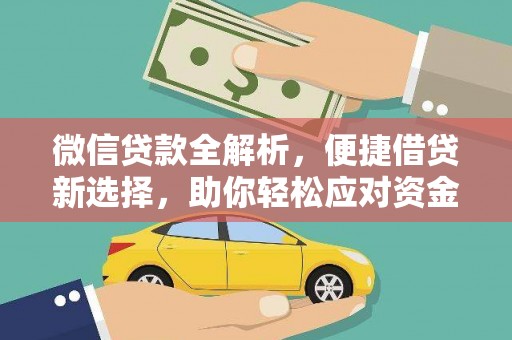 连平微信贷款全解析，便捷借贷新选择，助你轻松应对资金需求